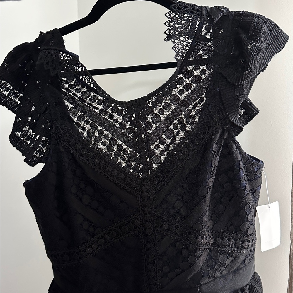 Chelsea28 Black Lace Mini Dress